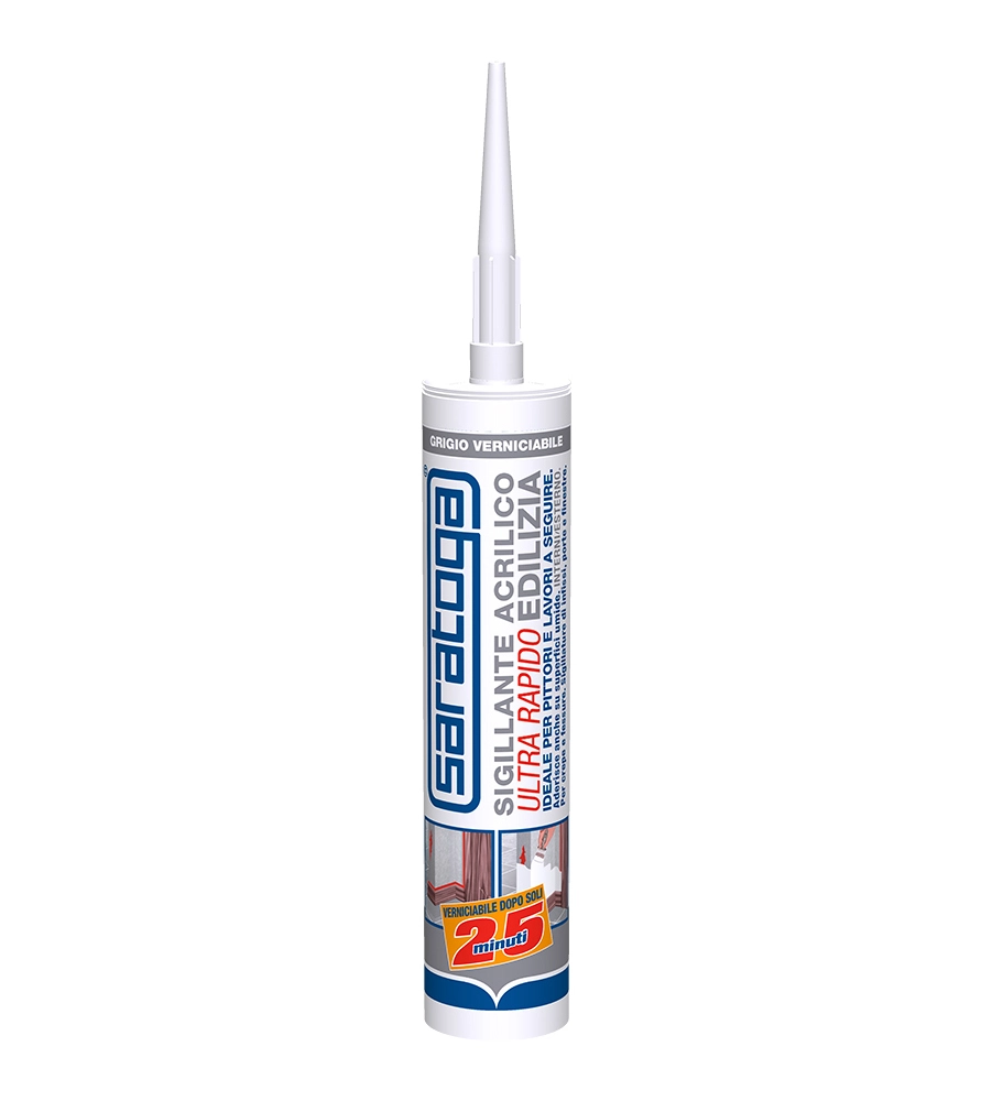 SIGILLANTE ACRILICO ULTRARAPIDO GRIGIO 300 ML - SARATOGA.